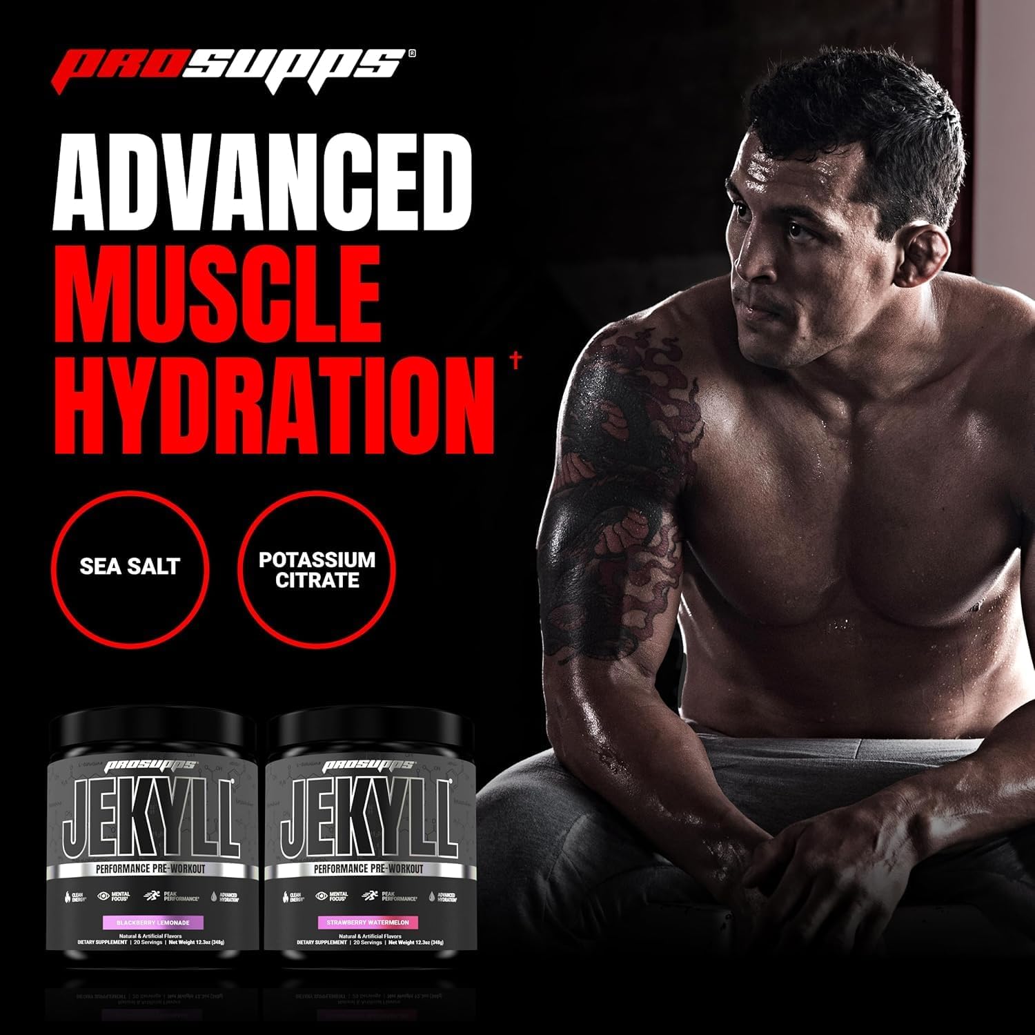 ProSupps Dr Jekyll Performance Pre Workout Powder 20 serving -  Low-Stimulant Preworkout Supports Muscle Gain, Focus & Energy