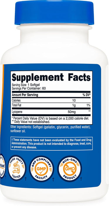Nutricost Lycopene 50mg, 60 softgels