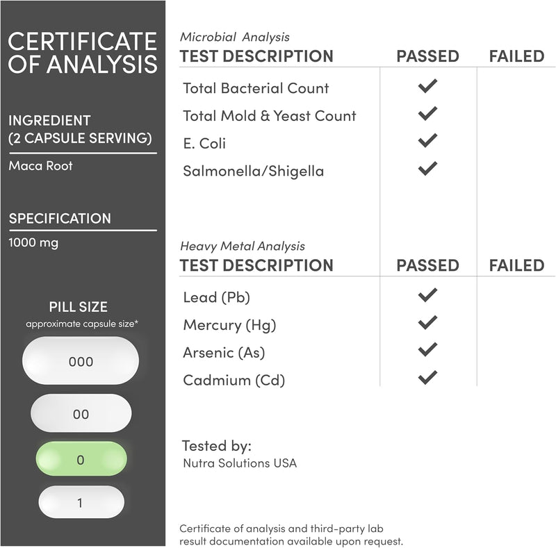 Double Wood Supplements Maca Root 1000mg - 300 Capsules