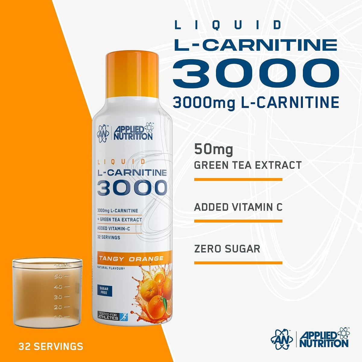 Applied Nutrition L-Carnitine 3000mg with Green Tea & Vitamin C - 480ml