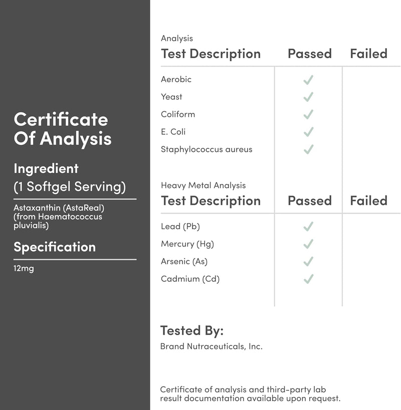 Double Wood Supplements Astaxanthin 12mg - 60 softgels