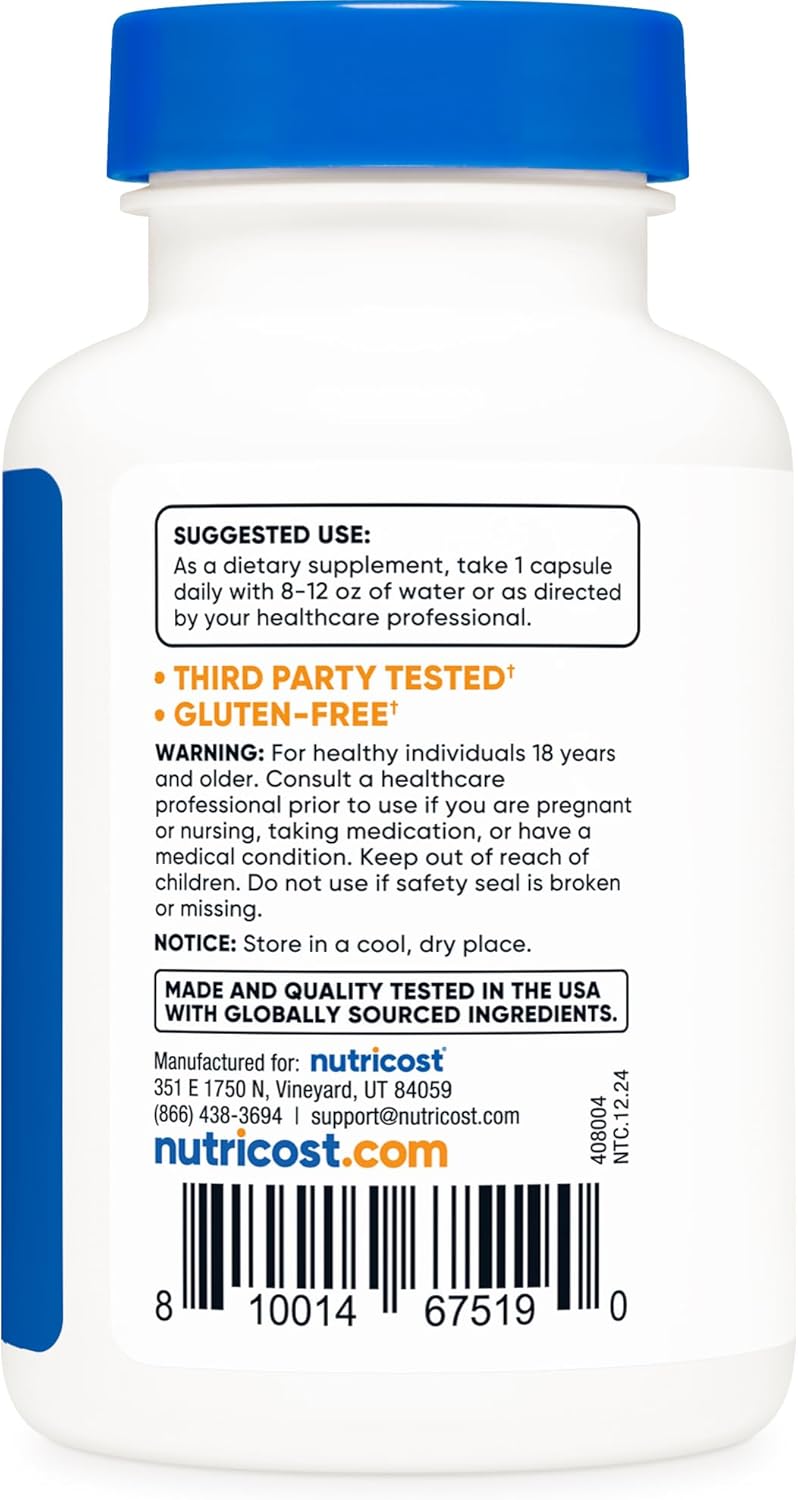 Nutricost CoQ10 100mg, 120 Vegetarian Capsules - High Absorption, Vegetarian, Non-GMO, Coenzyme Q10