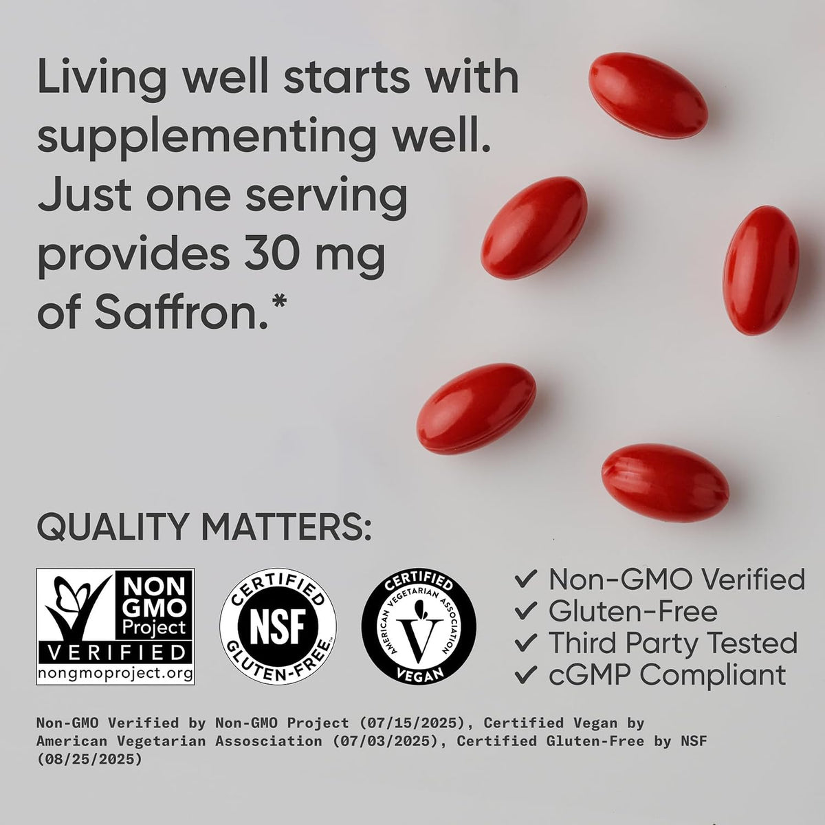 Sports Research Plant Based Saffron 30mg - 60 Softgels