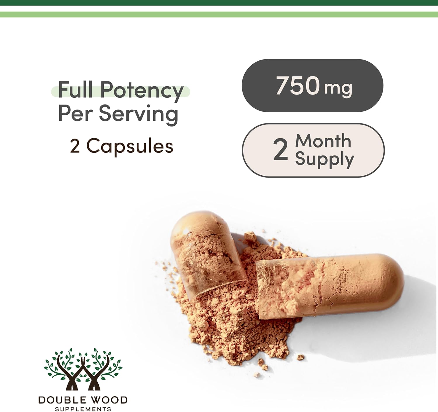 Double Wood Supplements Resveratrol 500mg - 120 Capsules