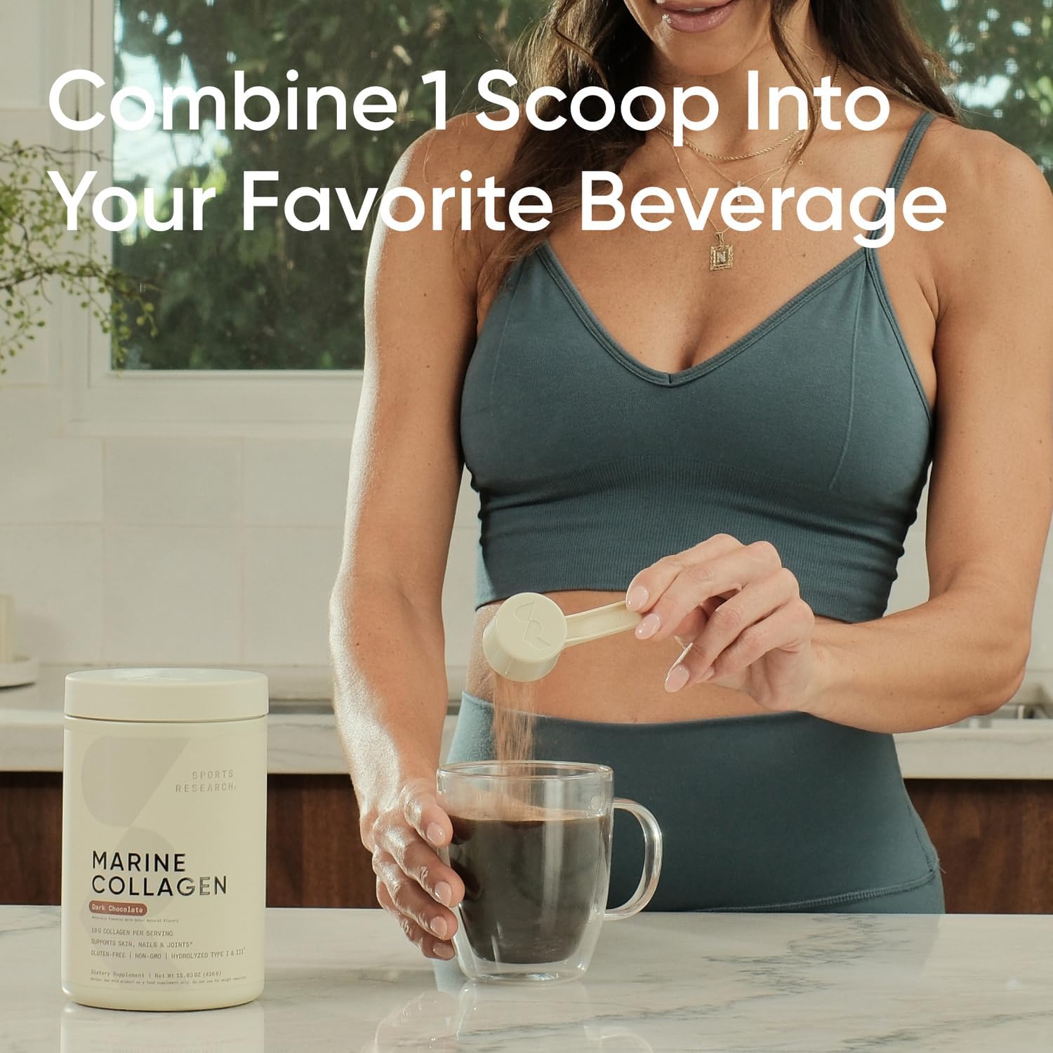 Sports Research Marine Collagen Peptides-Hydrolyzed Type 1 & 3 Collagen, 12oz - Beauty Collagen Supplement for Women & Men