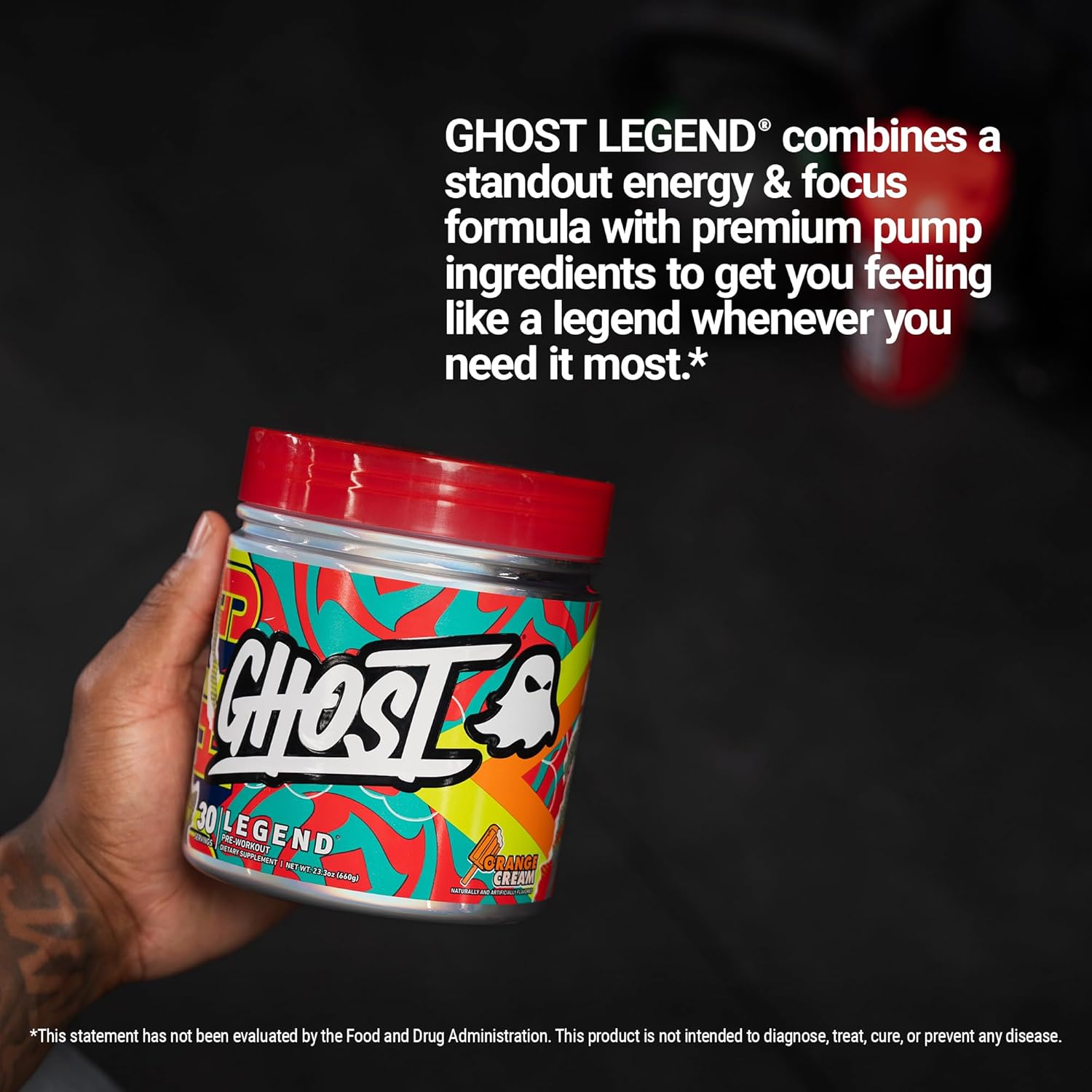 Ghost Legend Pre-Workout Powder 660g - Orange Cream