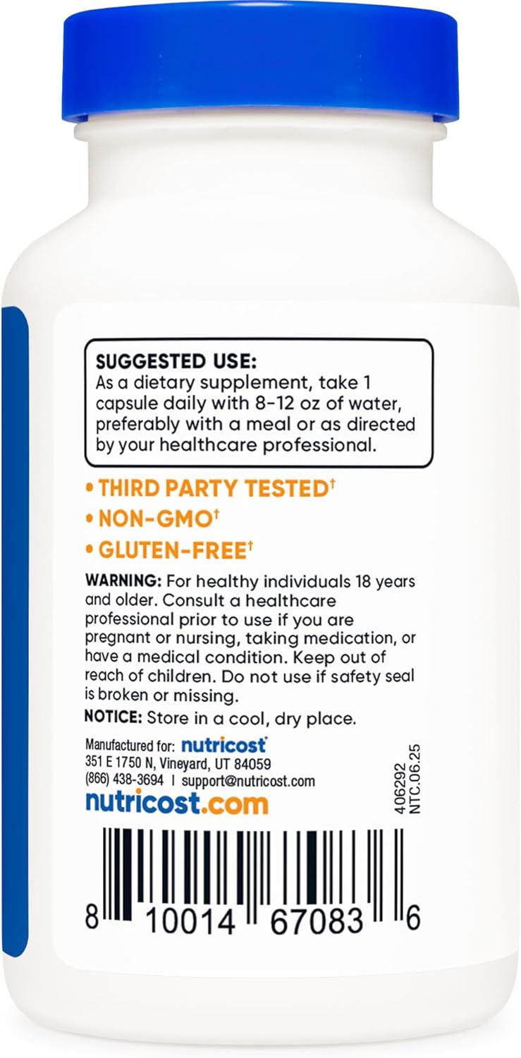 Nutricost Ox Bile Capsules 500mg Per Serving, 120 Capsules - Gluten Free & Non-GMO