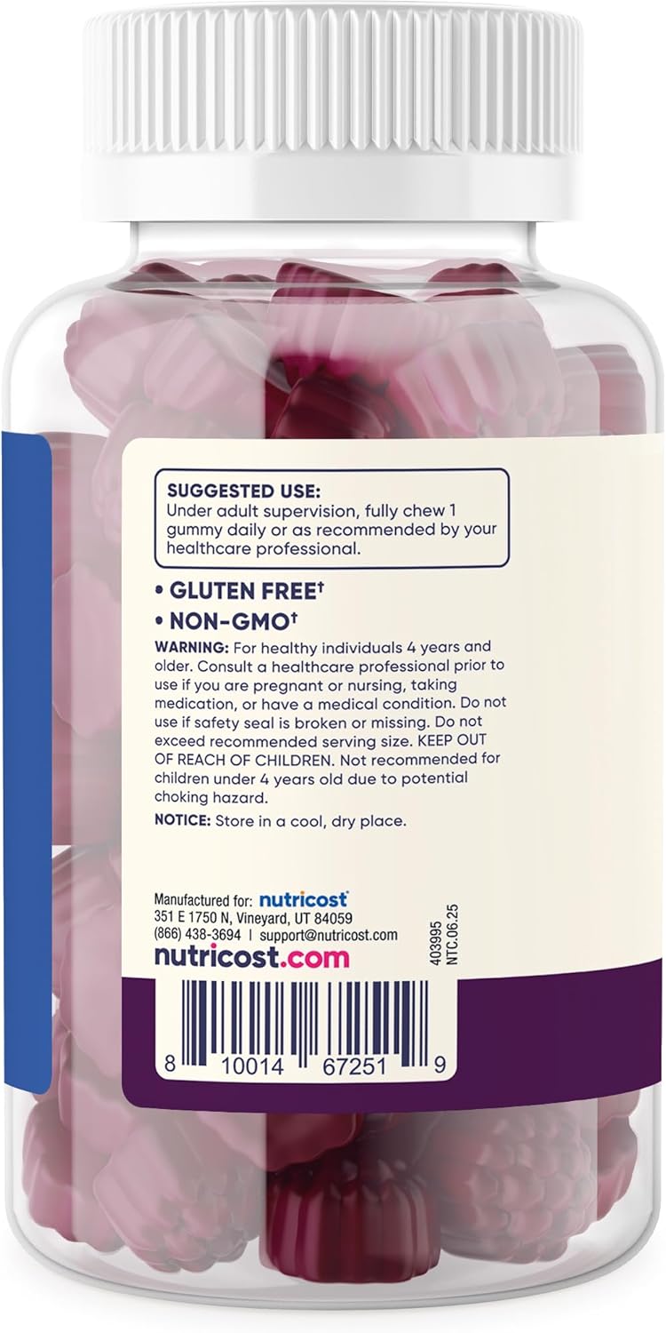 Nutricost Kids Vitamin D3 Mixed Berry Gummies 2,500 IU - 120 Gummies