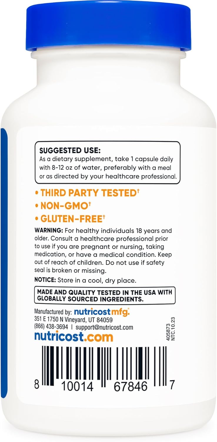 Nutricost Apigenin 50mg, 180 Capsules - Non-GMO, Gluten Free, Vegan