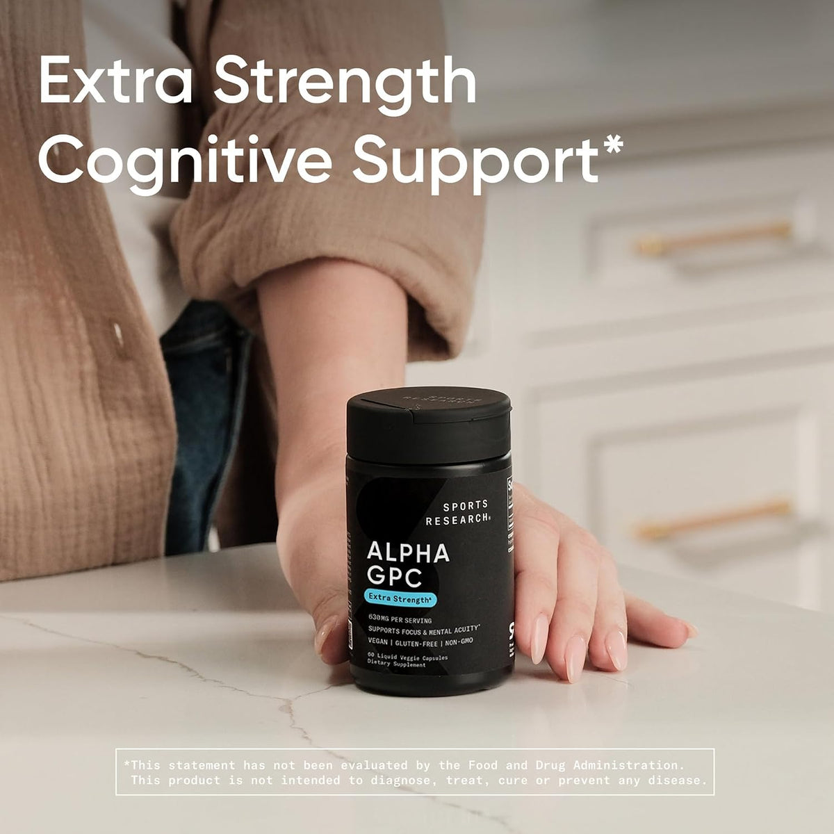 Sports Research Alpha GPC 630mg - Focus and Cognitive Support