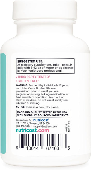 Nutricost Folic Acid for Women with Biotin and Vitamin B12, 120 Capsules - Veggie Caps, Non-GMO & Gluten Free