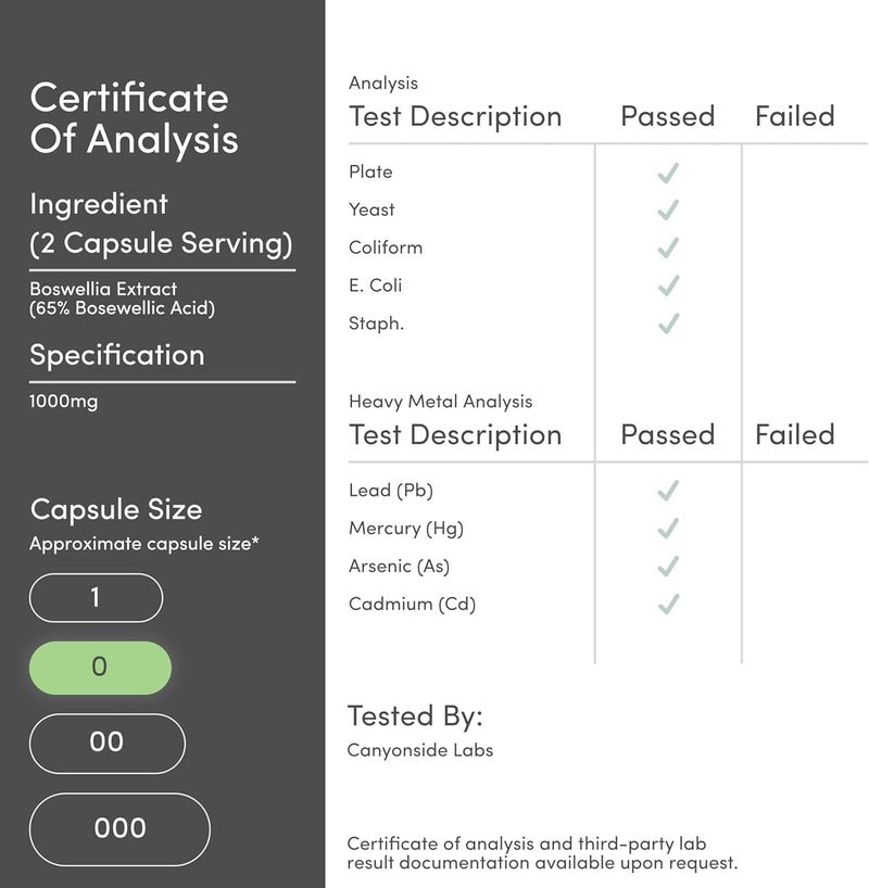 Double Wood Supplements Boswellia Extract 1000mg - 240 Capsules