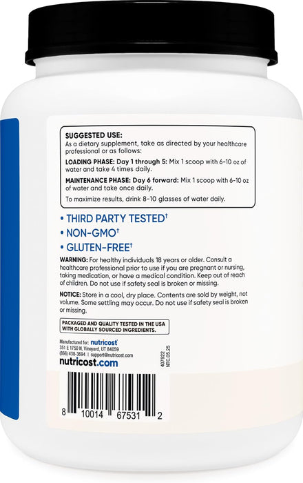 Nutricost Creatine Monohydrate Micronized Powder 1kg