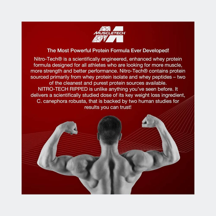 Muscletech Ribbed Protein Powder MuscleTech Nitro Tech Ripped Protein Powder 4lb, Chocolate Fudge Brown ...