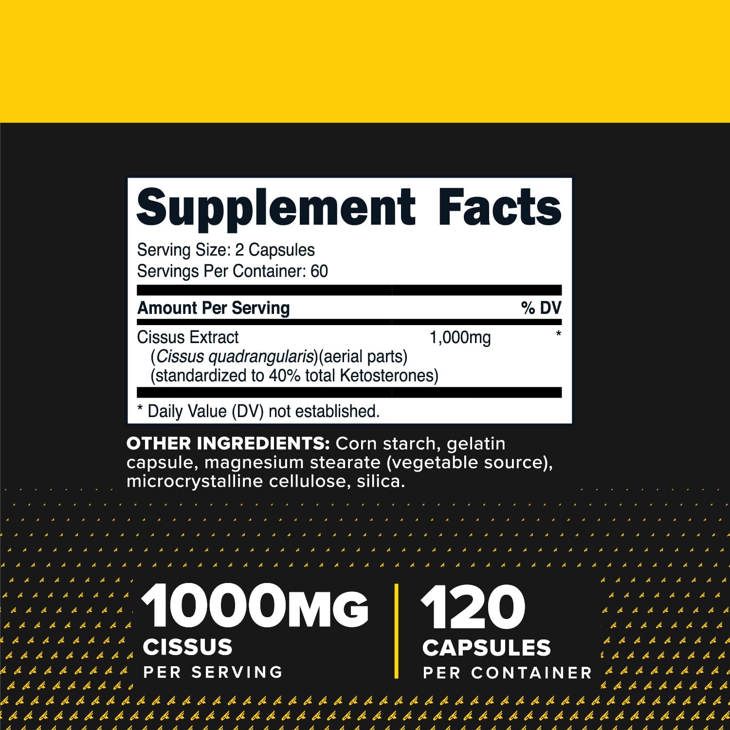 Primaforce Cissus Quadrangularis 1000mg - 120 Capsules