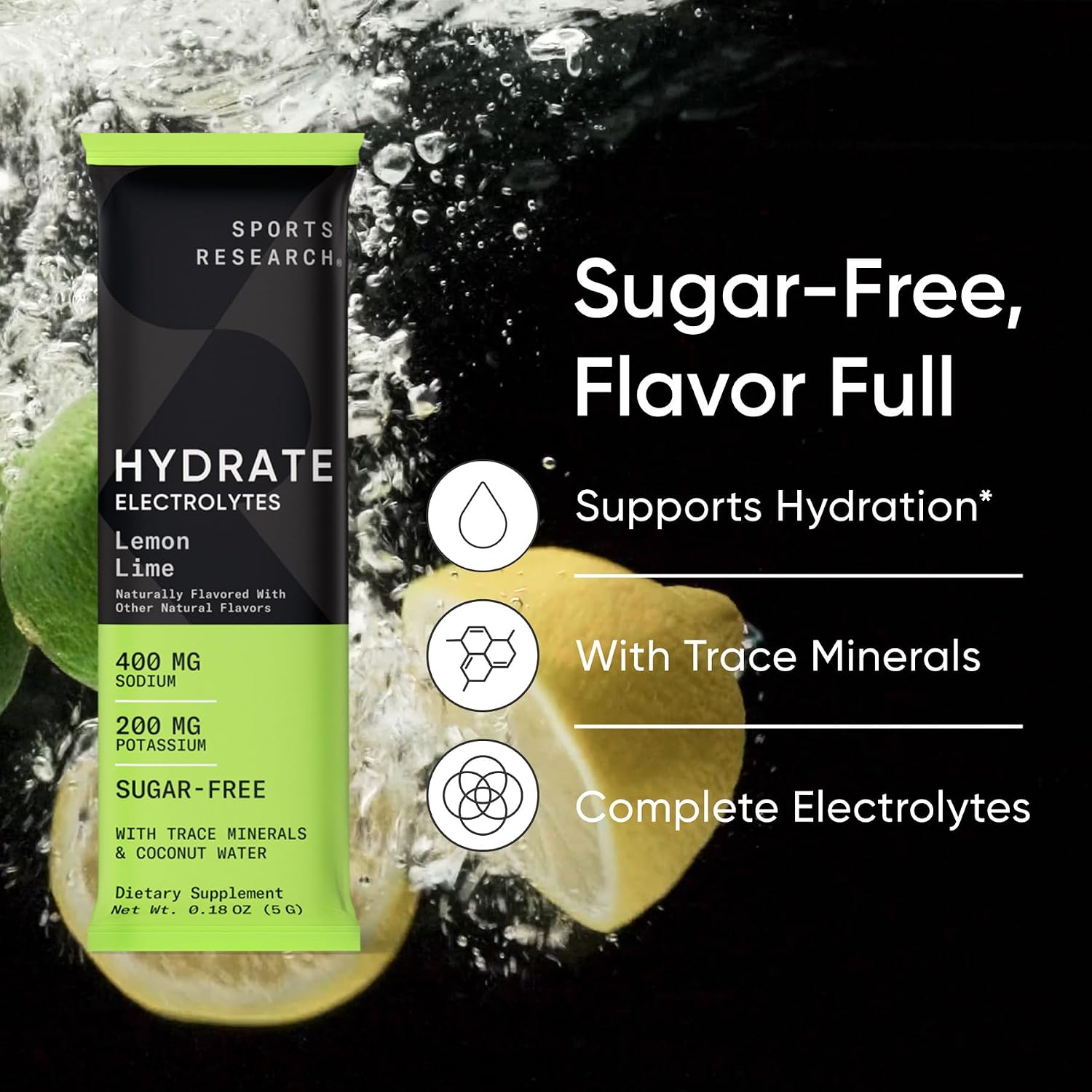 Sports Research Hydrate Electrolytes - Pack of 16