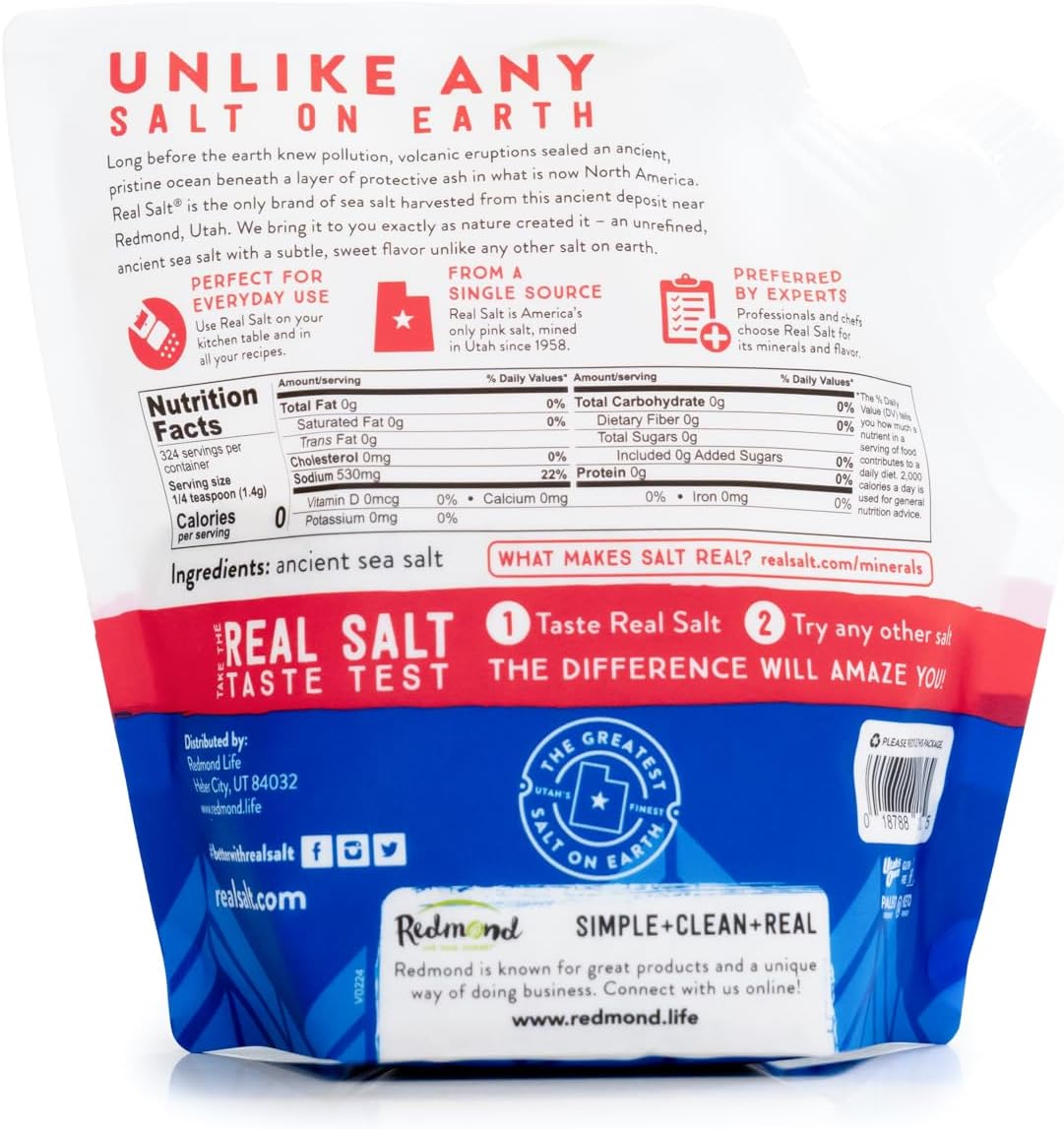Redmond Real Salt - Ancient Fine Sea Salt Pouch 16 Oz