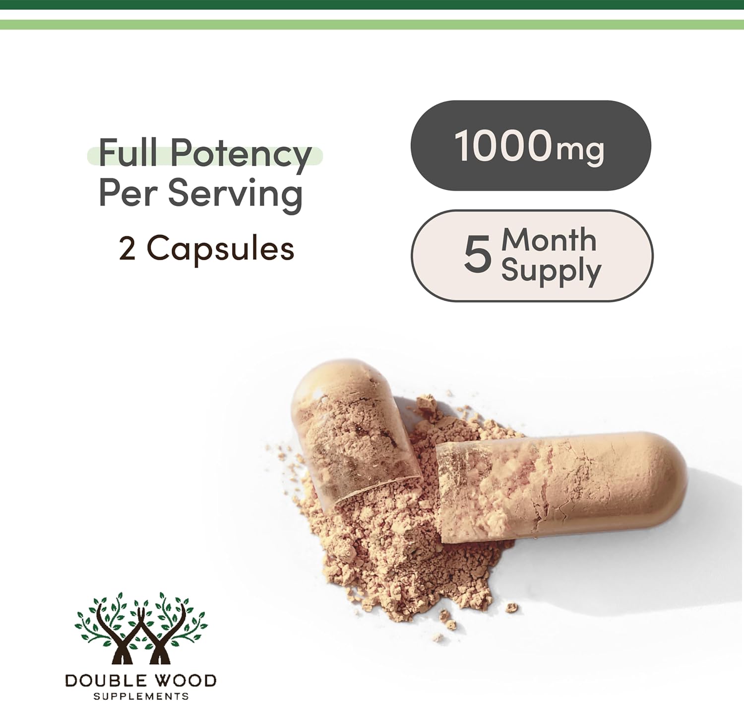 Double Wood Supplements Maca Root 1000mg - 300 Capsules