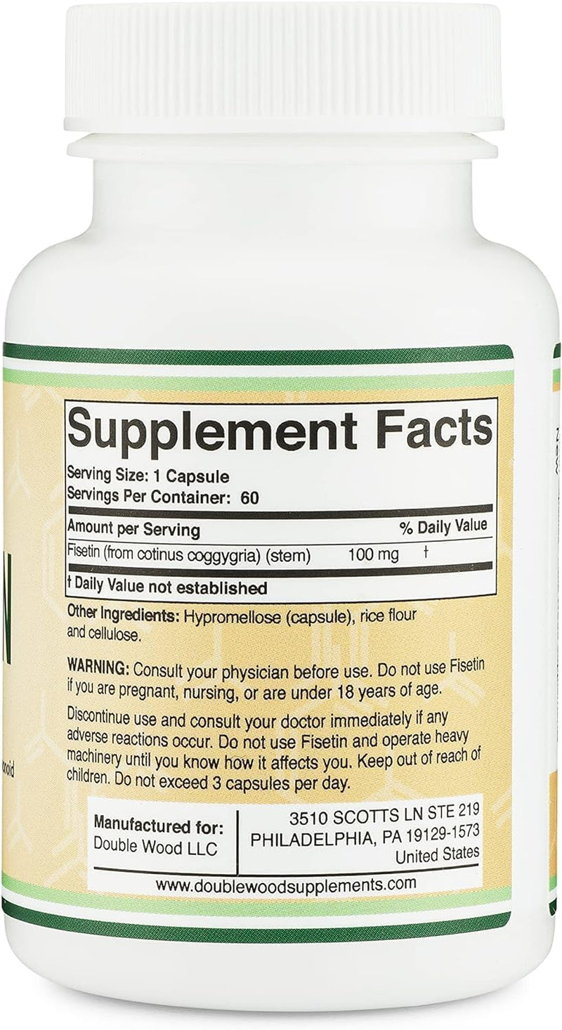 Double Wood Supplements Fisetin 100mg - 60 Capsules