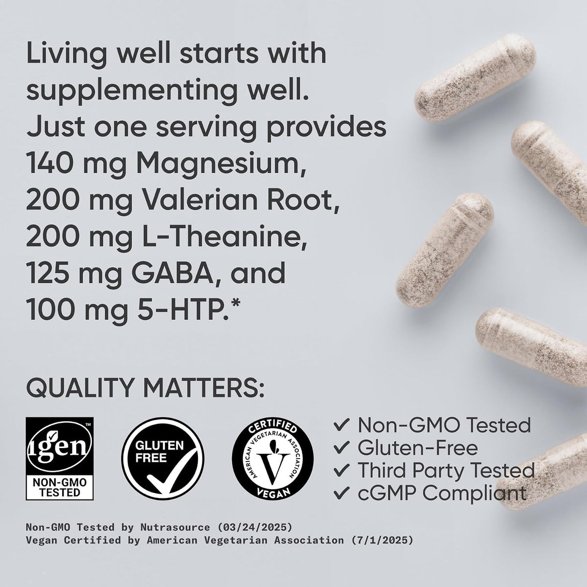 Sports Research Sleep Complex (Melatonin-Free) - 60 Veggie Capsules