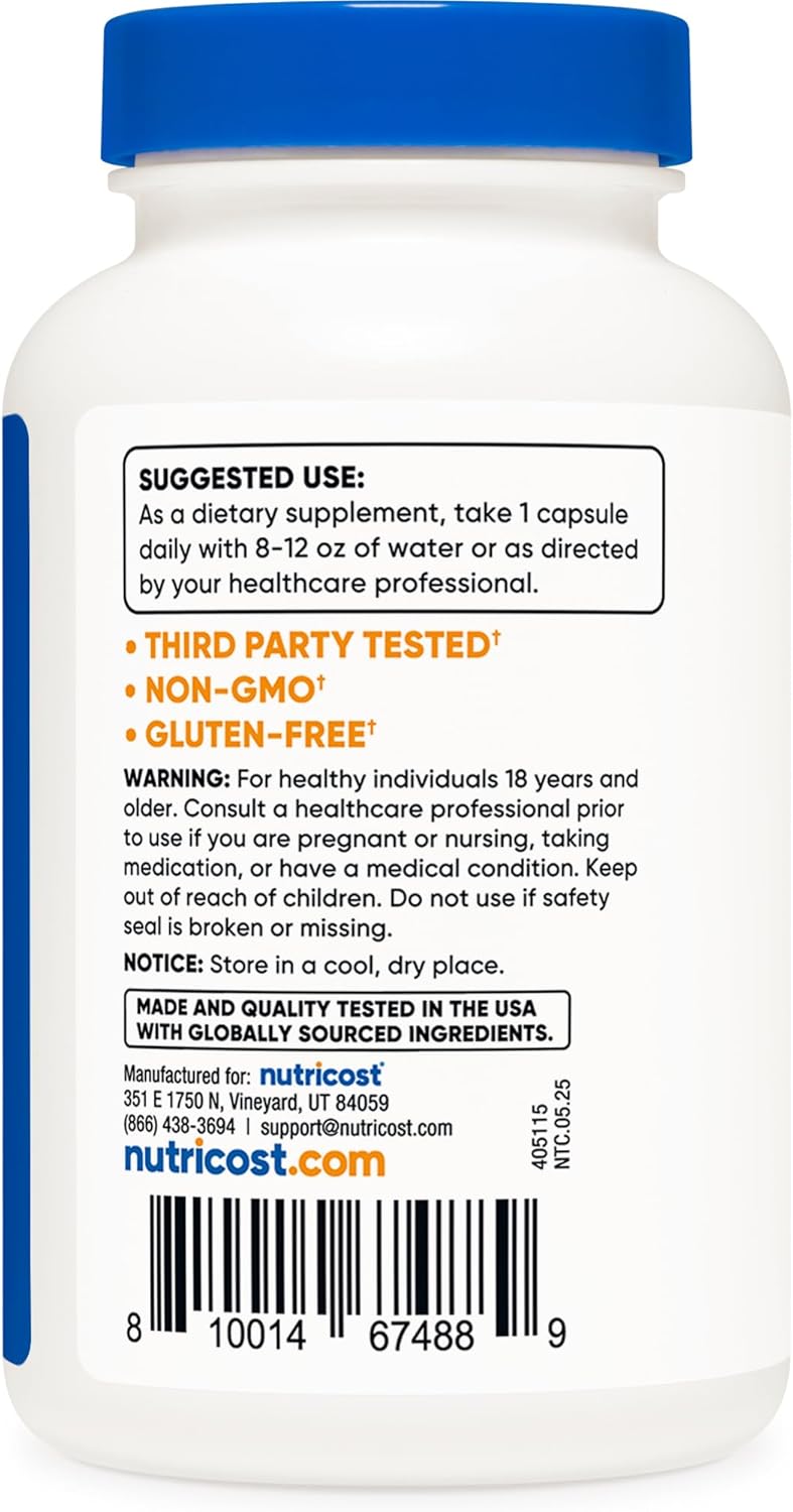 Nutricost L-Glycine 1000mg, 120 Capsules - Vegetarian, Non-GMO and Gluten Free
