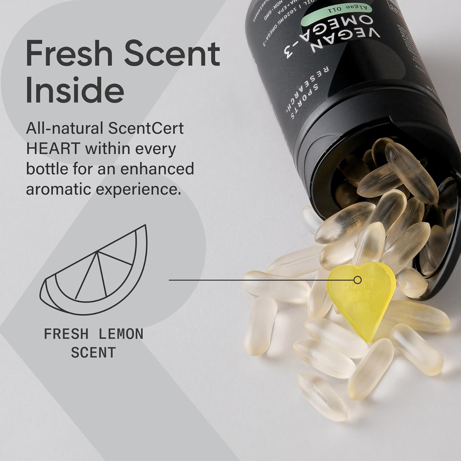 Sports Research Vegan Omega-3 1400mg Algae Oil, 60 Veggie softgels - Highest Levels of Vegan DHA & EPA Fatty Acids