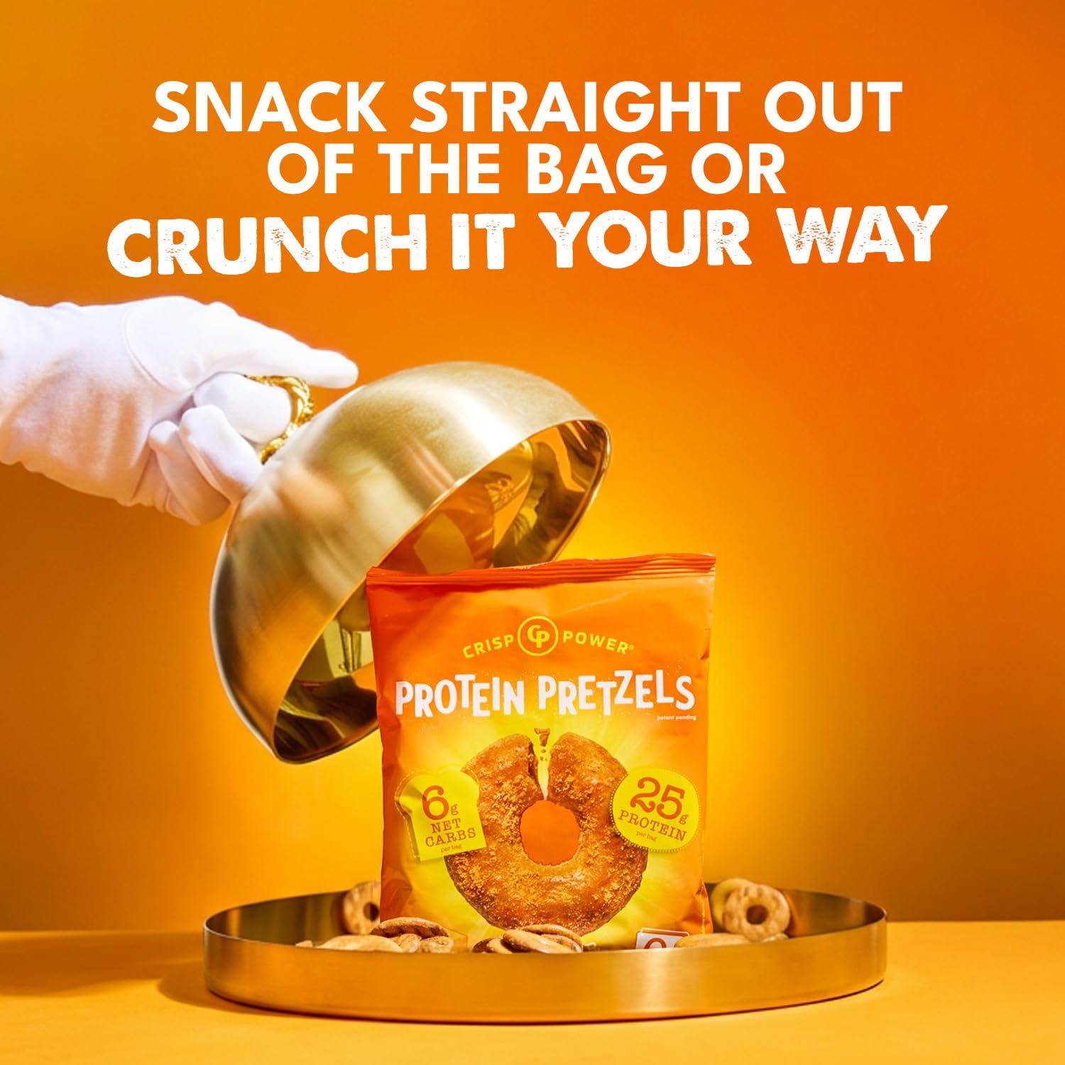 Crisp Power Protein Pretzels 50g - Pack of 6