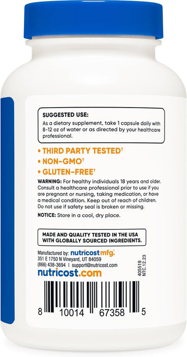 Nutricost Pine Bark Extract, 180 Capsules - Standardized to Contain 95% Proanthocyanidins - Vegetarian, Non-GMO and Gluten Free
