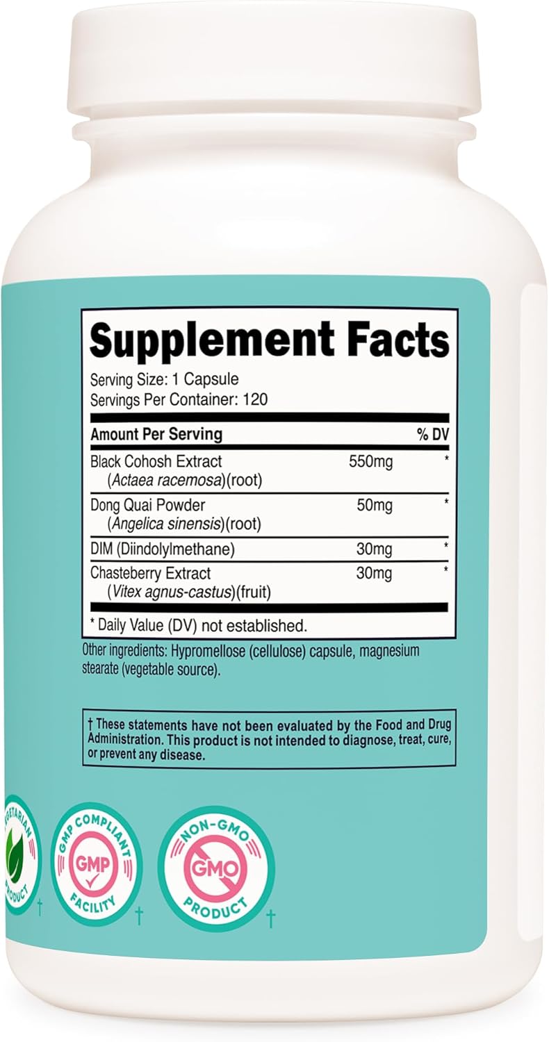 Nutricost Black Cohosh for Women 660mg - 120 Capsules