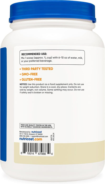 Nutricost Whey Protein Concentrate 2lb - Gluten Free & Non-GMO