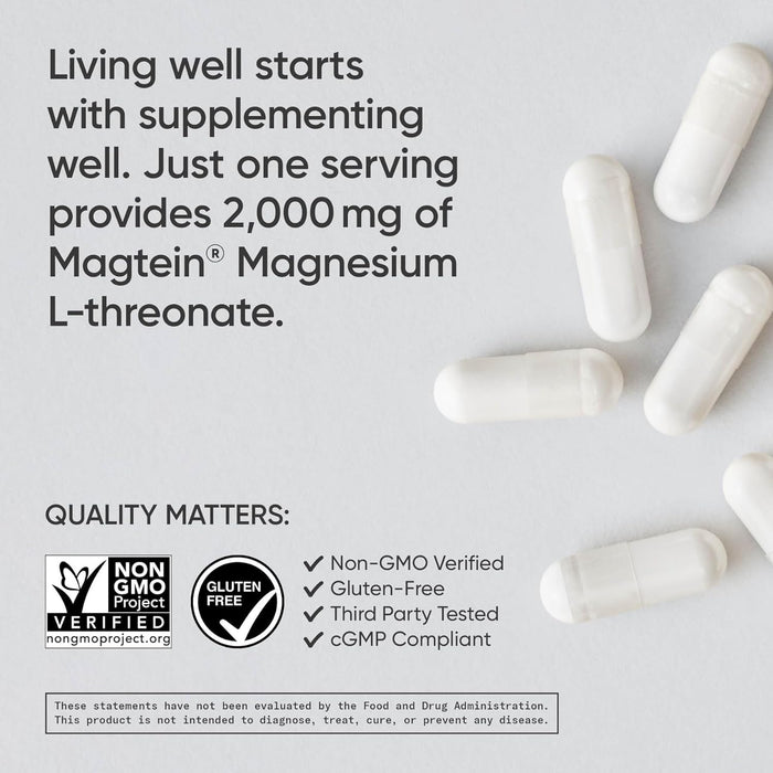 Sports Research Magnesium L-Threonate 2000mg, 90 veggie capsules