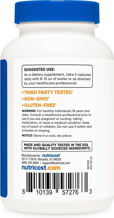 Nutricost Tribulus Terrestris Extract 1500mg, 120 Capsules - 60 servings - Non GMO & Gluten Free