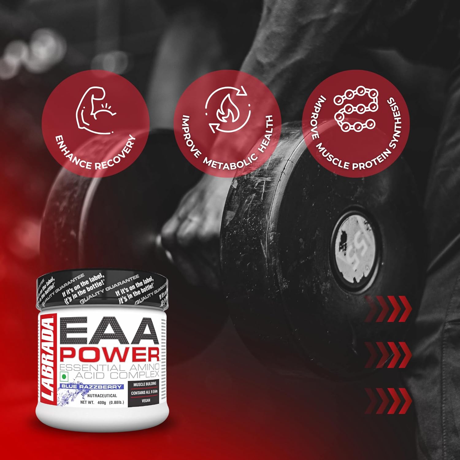 Labrada EAA POWER Essential Amino Acid Complex 300g - Blue Raspberry