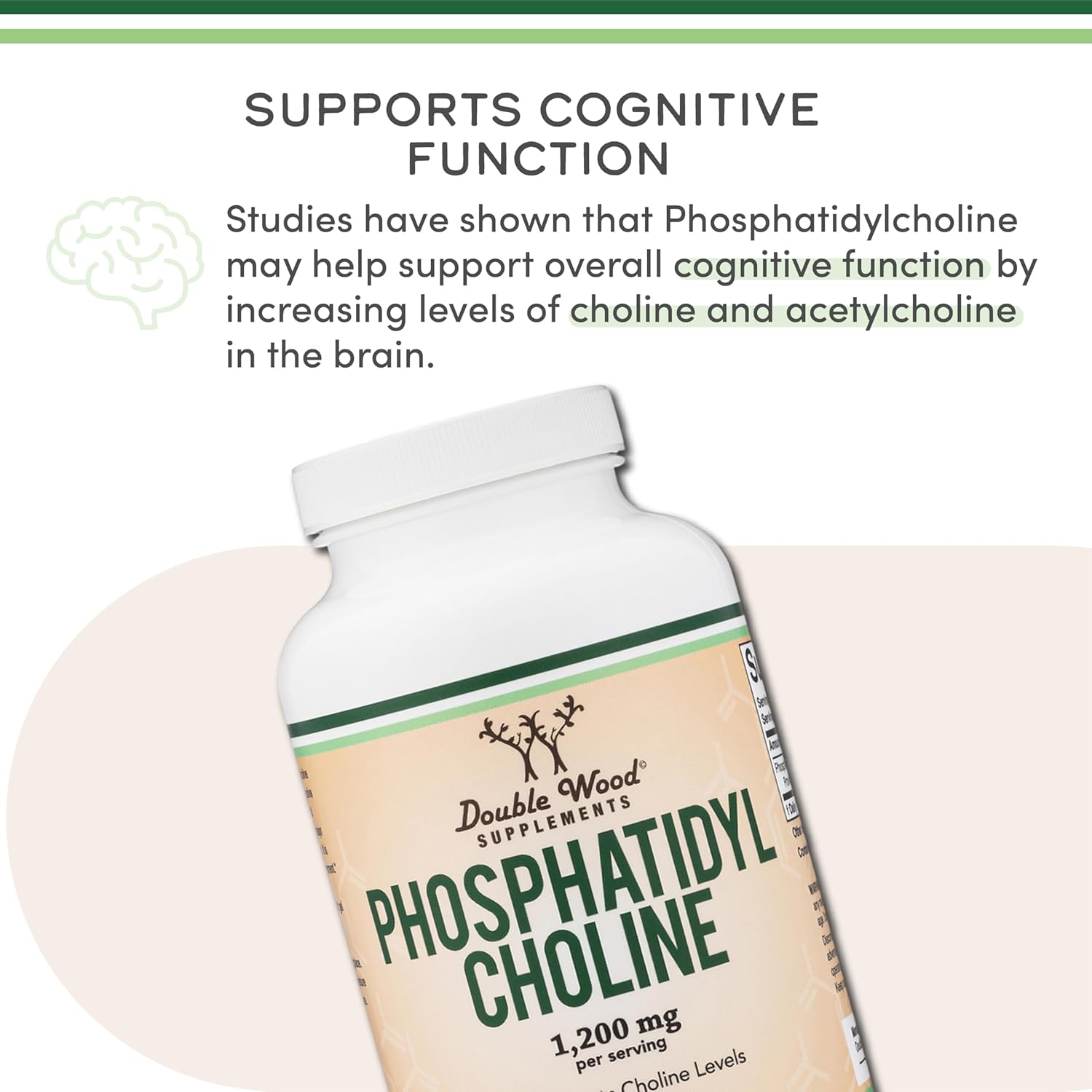 Double Wood Supplements Phosphatidylcholine 1200mg - 210 softgels