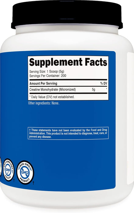 Nutricost Creatine Monohydrate Micronized Powder 1kg