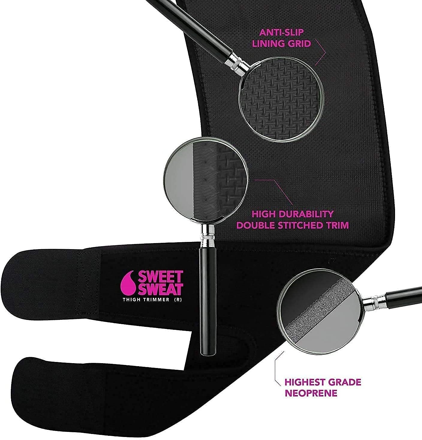 Sports Research Sweet Sweat Thigh Trimmer for Men & Women One Pair