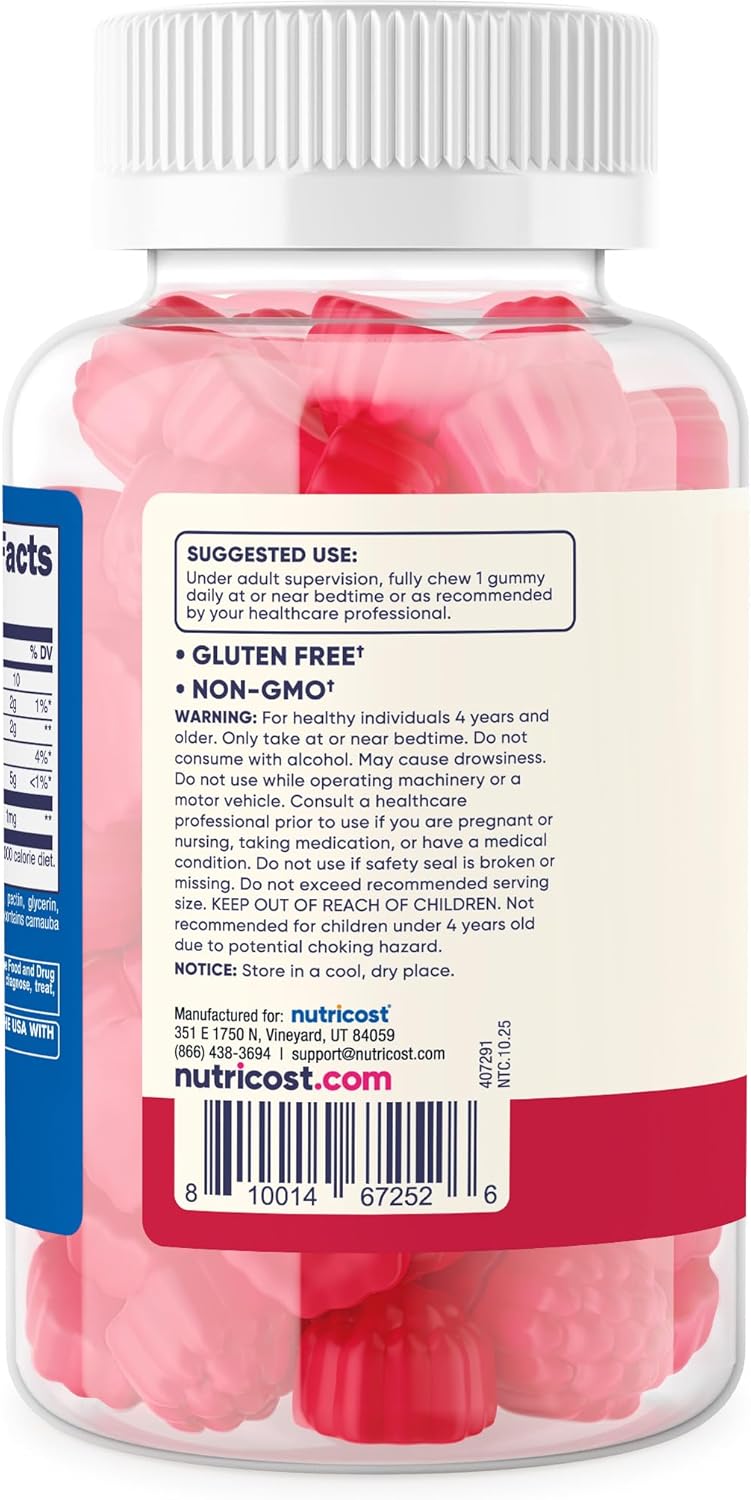 Nutricost Kids Melatonin 1mg Strawberry Flavoured Gummies - 120 Gummies