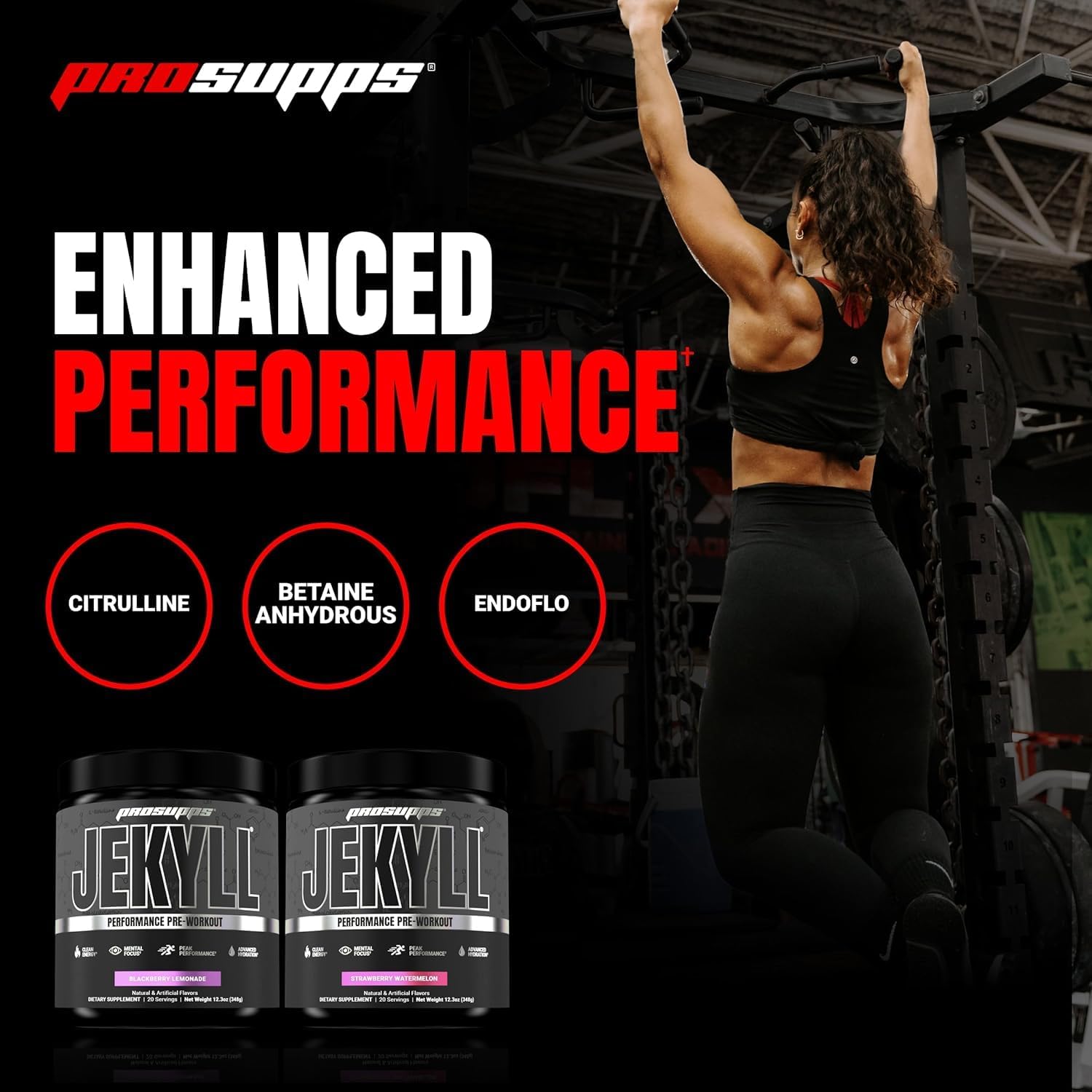 ProSupps Dr Jekyll Performance Pre Workout Powder 20 serving -  Low-Stimulant Preworkout Supports Muscle Gain, Focus & Energy