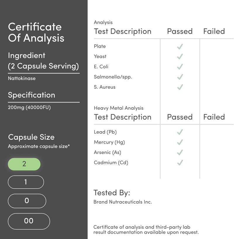 Double Wood Supplements Nattokinase 4000 FU 200mg - 120 Capsules