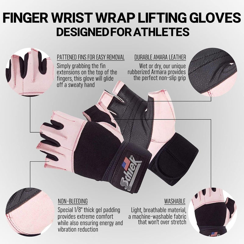 Schiek Model 540 Platinum Women's Lifting Gloves - Pink
