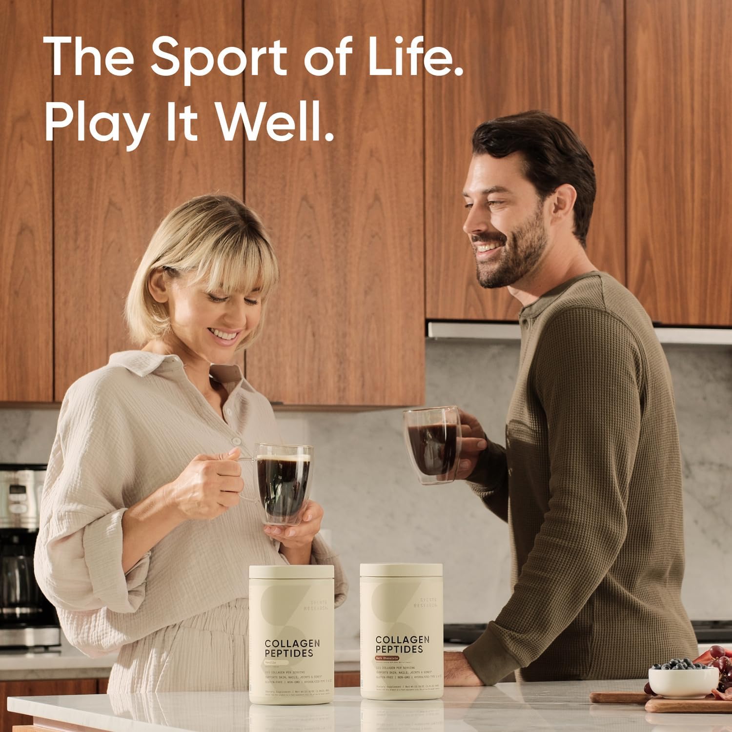 Sports Research Marine Collagen Peptides-Hydrolyzed Type 1 & 3 Collagen, 12oz - Beauty Collagen Supplement for Women & Men