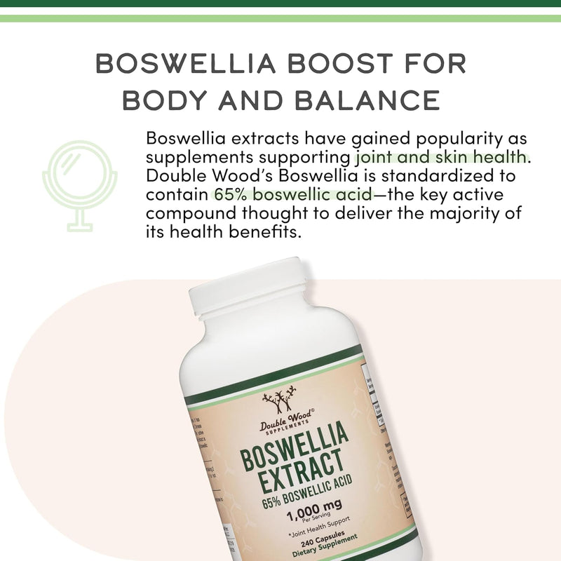 Double Wood Supplements Boswellia Extract 1000mg - 240 Capsules