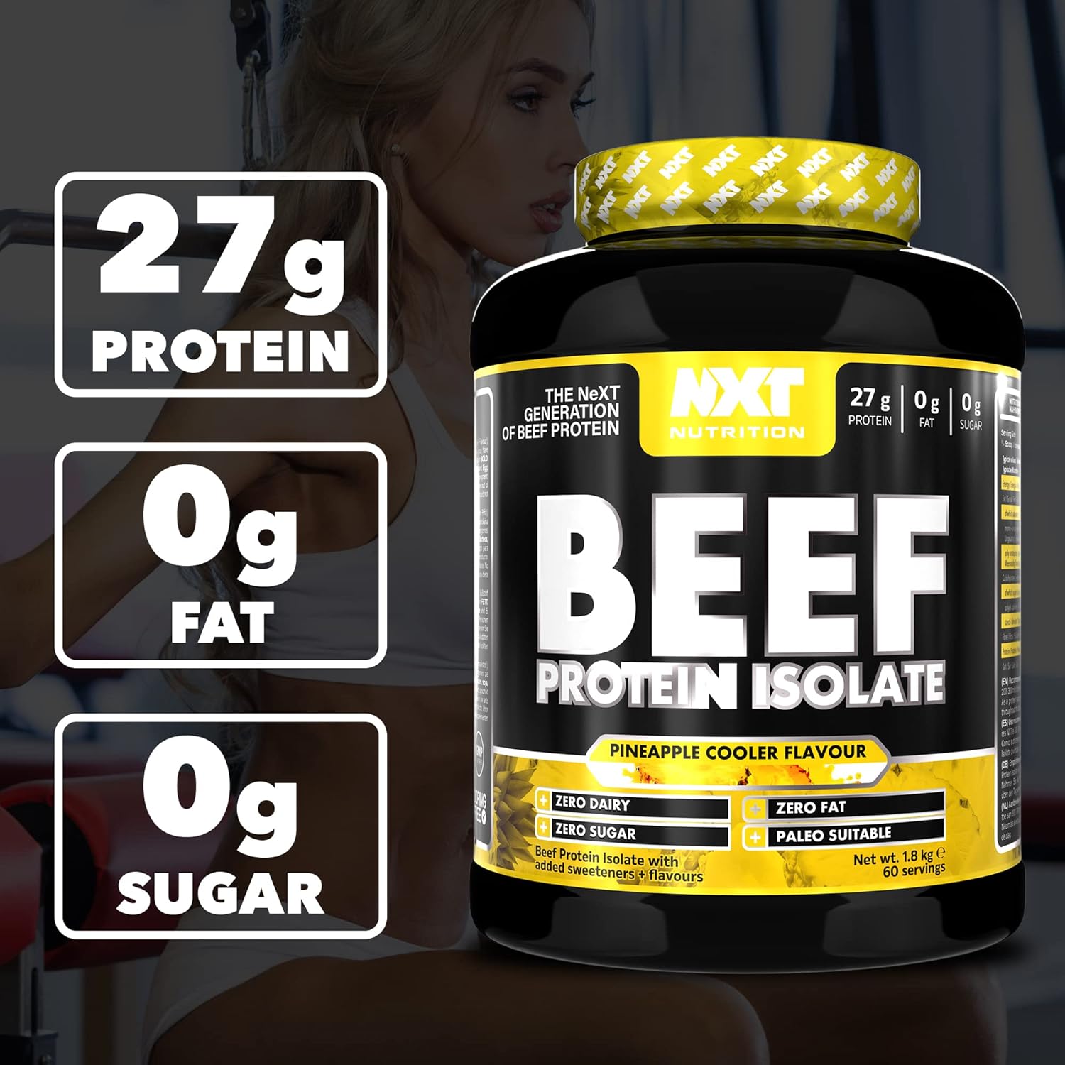 NXT Nutrition Beef Protein Isolate Powder 60 serving 1.8kg