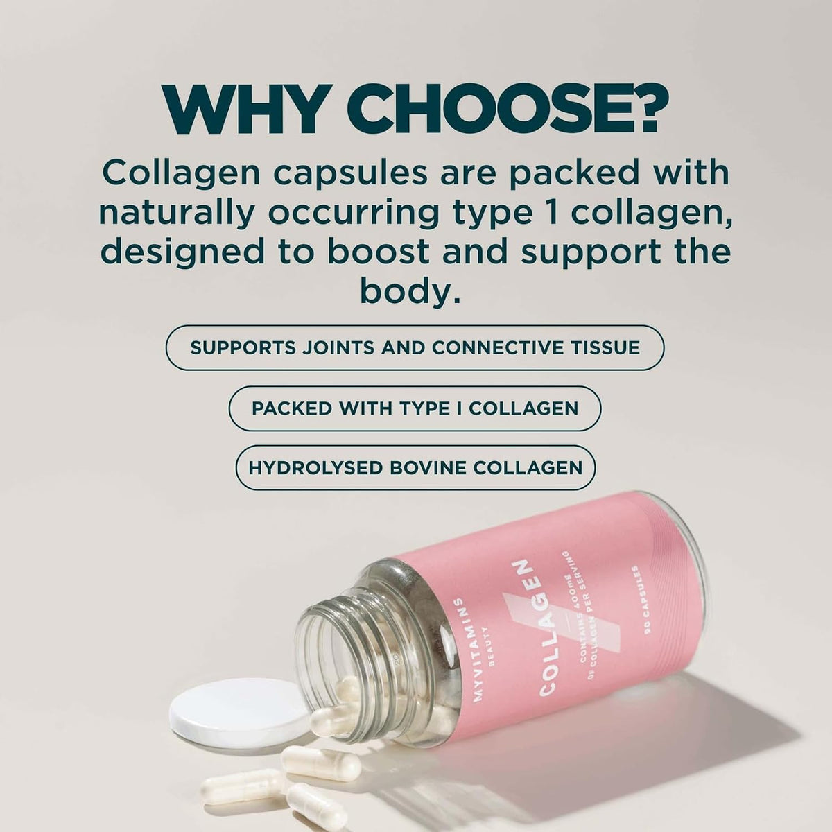 Myprotein Hydrolyzed Collagen Peptides 400mg - 90 Capsules