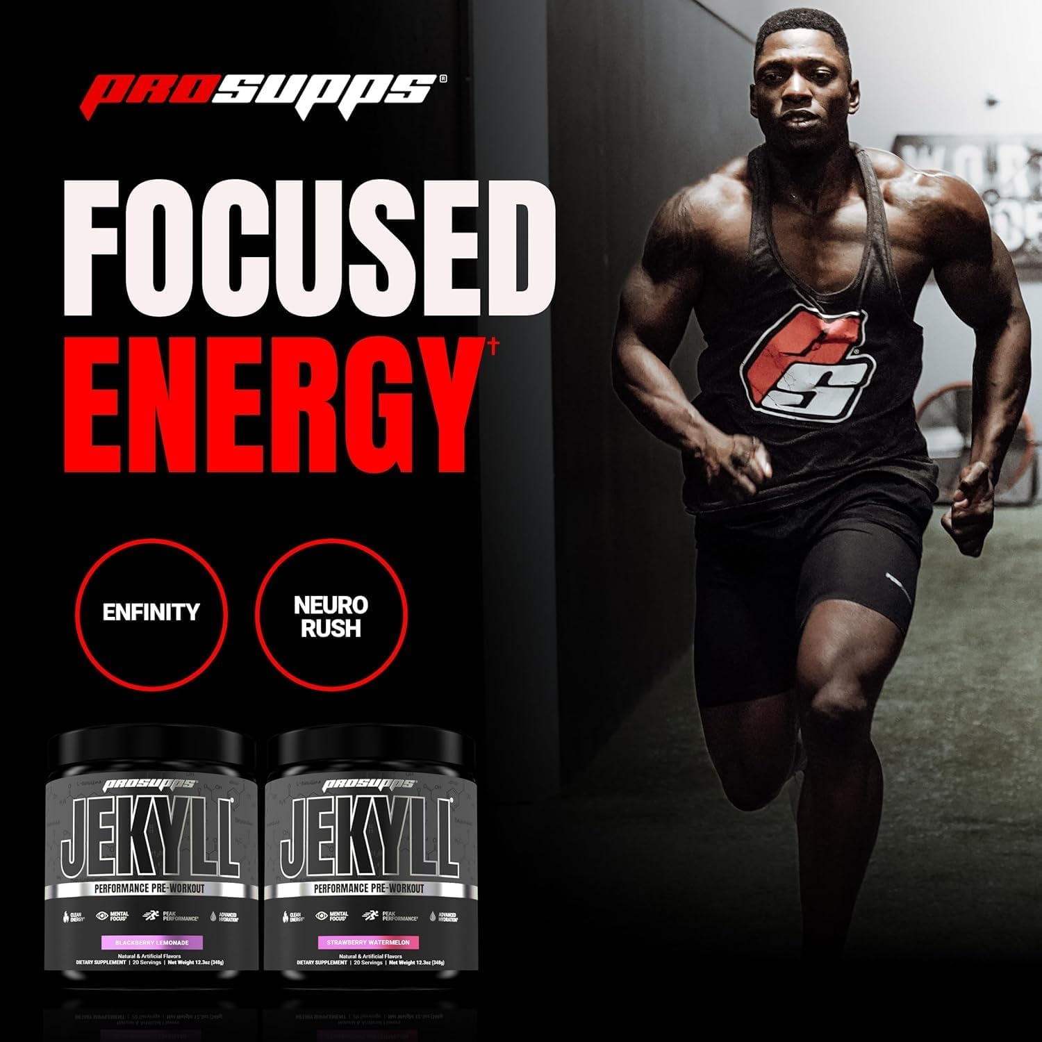 ProSupps Dr Jekyll Performance Pre Workout Powder 20 serving -  Low-Stimulant Preworkout Supports Muscle Gain, Focus & Energy