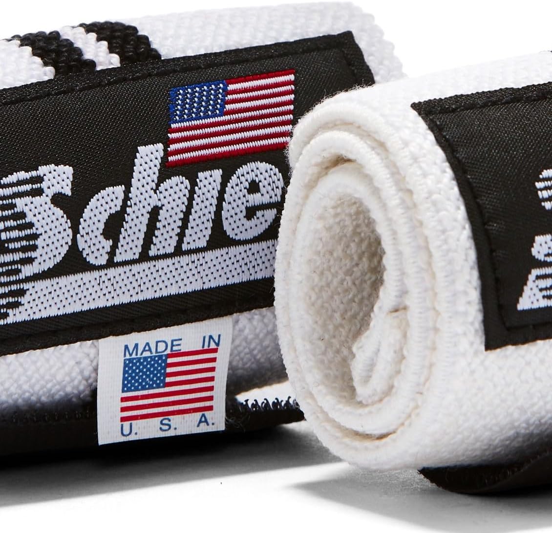 Schiek White Line Wrist Wraps - 18 Inch