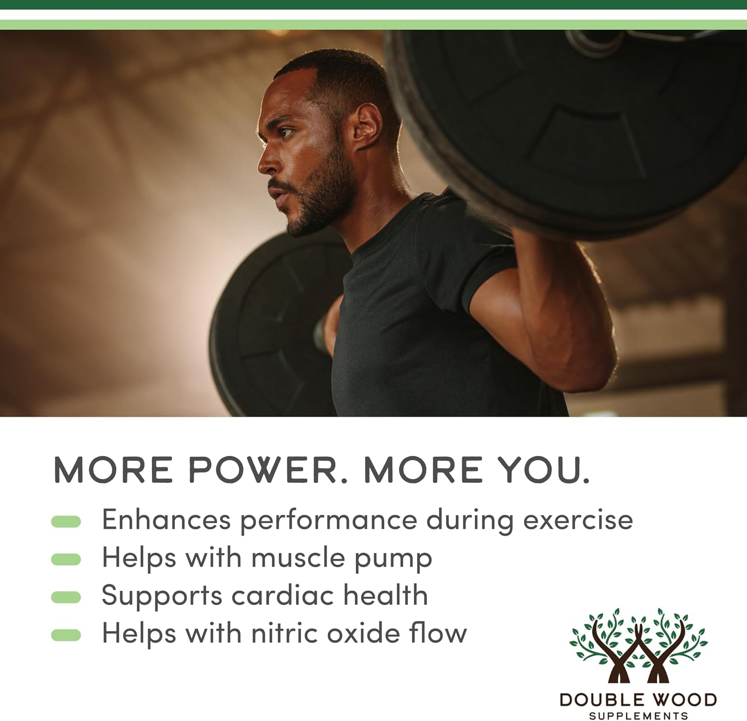 Double Wood Supplements Nitric Oxide Booster 1500mg - 180 Capsules