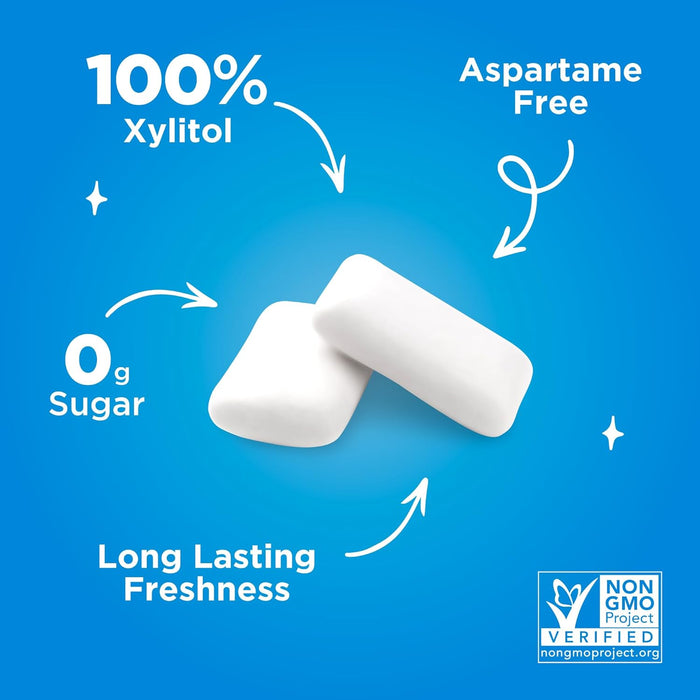 PUR 100% Xylitol Chewing Gum, Sugar Free, 55 pieces