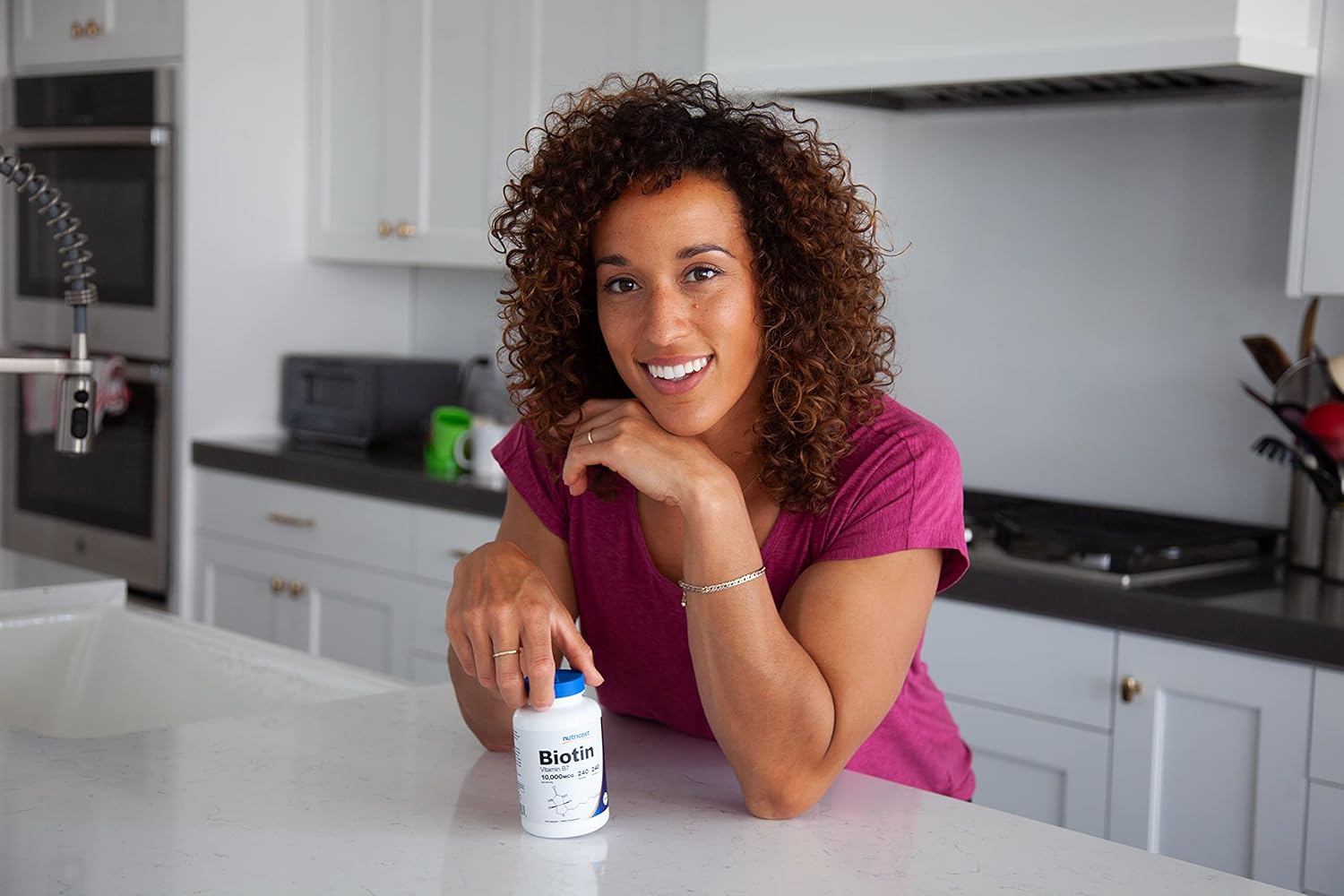 Nutricost Biotin Vitamin B7 Supplement, 240 Capsules - Vegetarian, Gluten Free, Quick Release, Non-GMO