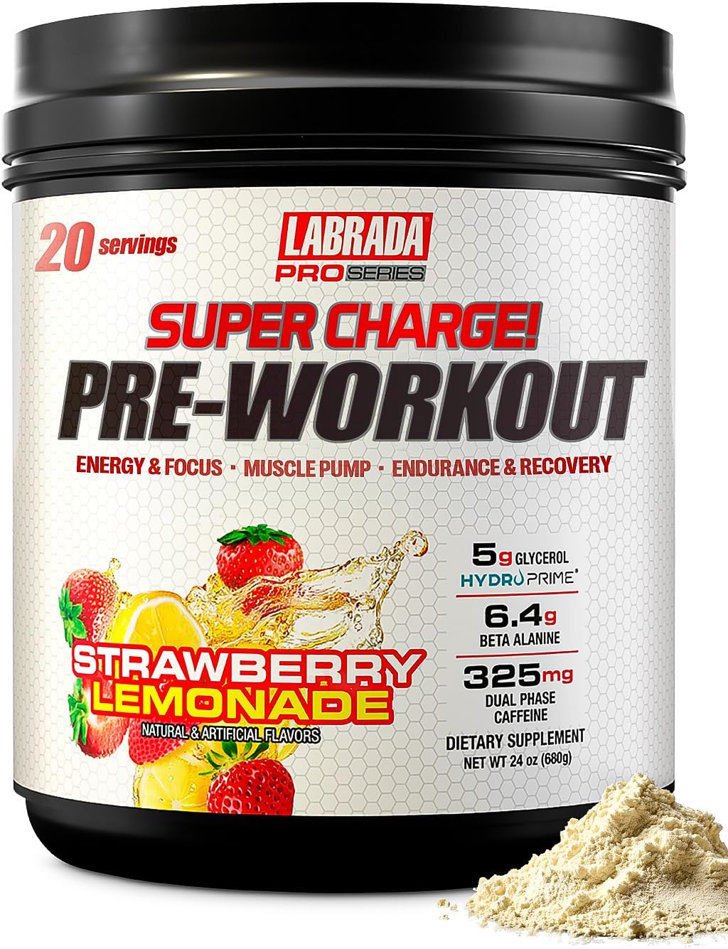 Labrada Pro Series Super Charge Pre-Workout Powder 680g - 20 servings
